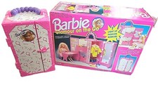 Barbie Glamour on the Go Carry Case Lights Up #12255 1994 Tara Opened Box Mint