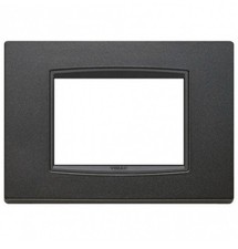 Vimar Eikon 20653.15 Placca Classic 3 Moduli antracite Matt Metallo