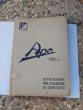 Manuale istruzioni per stazioni di servizio Piaggio Ape 150 originale