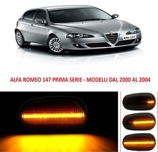 FRECCE LATERALI LED DINAMICHE PROGRESSIVE ALFA 147 SERIE 1 2000-2004 NERO FUME'