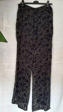 pantalone largo nero in viscosa luisa Spagnoli tagliaM