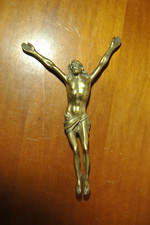 Crocifisso Antico IN Bronzo Scultura Soprammobile Antica Di Gesù Christ