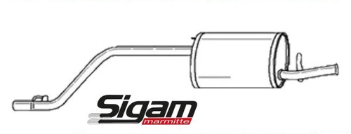 Marmitta posteriore sigam per - marmitta,