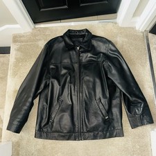 Giacca biker pelle nera Maine