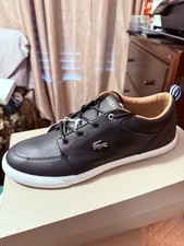 Sneakers Lacoste uomo casual in pelle nere taglia 11