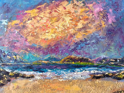 Paesaggio marino dipinto - , ad