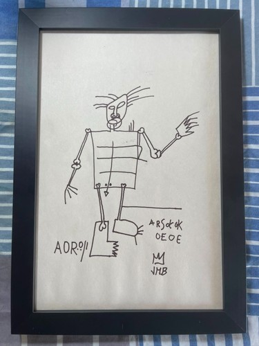 Disegno basquiat incorniciato - basquiat,
