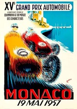 Monaco 1957 Poster Stampa Wall