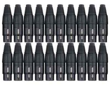 20 pzi Connettore XLR Femmina 3 Poli Connettori Cavo Audio DJ Adattatori Cannon