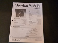Manuale di servizio originale schema elettrico Technics SB-FW10