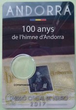 Andorra 2 euro coin card 2017