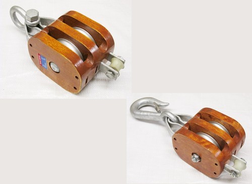Blocchi puleggia legno - , doppia