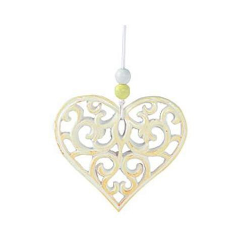 Cuore resina con sfere legno - cuore,