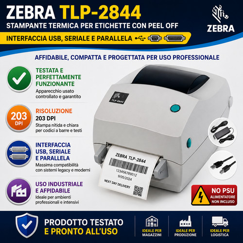 Stampante zebra tlp 2844 - tlp-2844, |