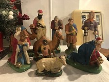 LOTTO N°9 ANTICHE STATUINE DEL PRESEPE IN GESSO STATUINA VINTAGE EPOCA