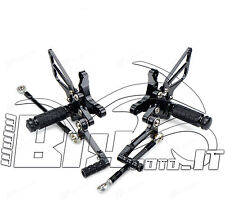 PEDANE ARRETRATE REGOLABILI DUCATI 848 EVO 1098 1198 S R IN ERGAL NERO