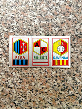 SCUDETTO PISA PRO VASTO RAVENNA N.611 CALCIATORI PANINI 1974-75 NUOVO CON VELINA