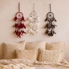 Tris Acchiappasogni con Piume Artigianale- Ø 9 cm Lunghezza 30 cm –0109251200