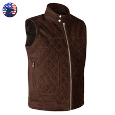 Gilet uomo pelle scamosciata