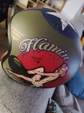 Casco Con Visiera Jet Premier Military PIN Up Unisex 56 Con Scatola Originale