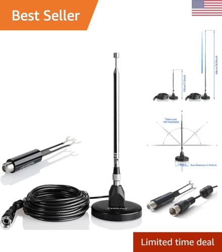 Antenna retrattile per - fm,