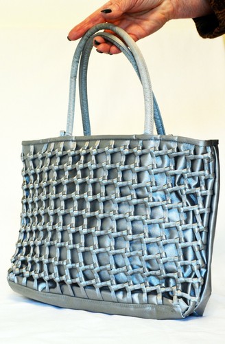 Borsa seta argento - seta,
