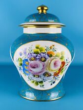 Limoges France “Potiche” Forma Orientale Vaso Porcellana Dipinto Con Oro XX Sec.