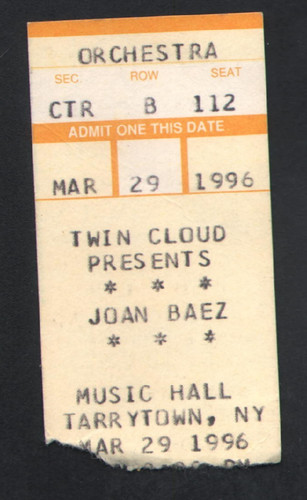 Biglietto concerto joan baez - biglietto,