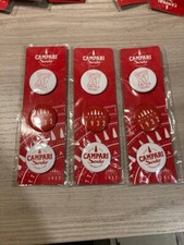 3 set da 3 (9 totali) spille Campari Soda Gadget Pubblicitario da collezionismo