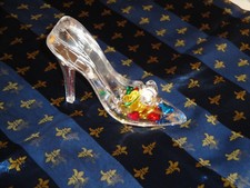 Scarpetta di Cenerentola trasparente glitter fermacarte collezione decoro Natale