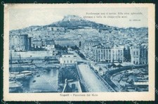Napoli Città Veduta dal Molo Castel Sant Elmo Serao cartolina MX8182
