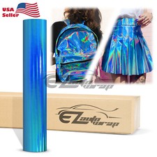 Tessuto Olografico Blu Cielo