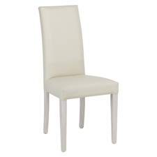 Sedia In Similpelle DENVER Con Struttura e Gambe In Legno