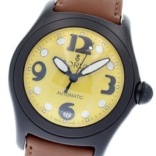 Orologio Uomo Automatico CORUM Bubble 82.150.20 Data Quadrante Giallo_837846