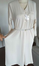 INTREND BY MAX MARA ABITO LUNGO BIANCO, CINTURA MAX MARA PELLE, SPACCHI LATERALE