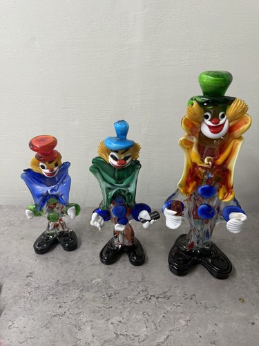 Set statuine clown vetro - vetro, di