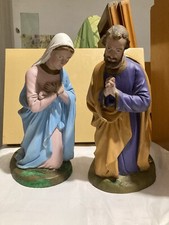 Vecchia Coppia Madonna Maria San Giuseppe Pastori Presepe 