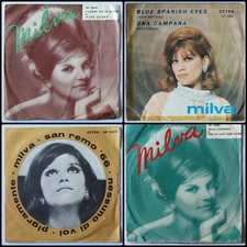 MILVA 4 x 7" 45 Giri Mare Scuro / Islas Canarias / Nessuno Di Voi / Una Campana