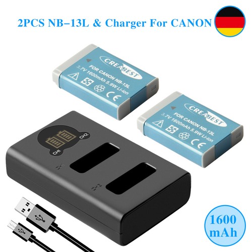Batteria 13l per - nb-13l, canon