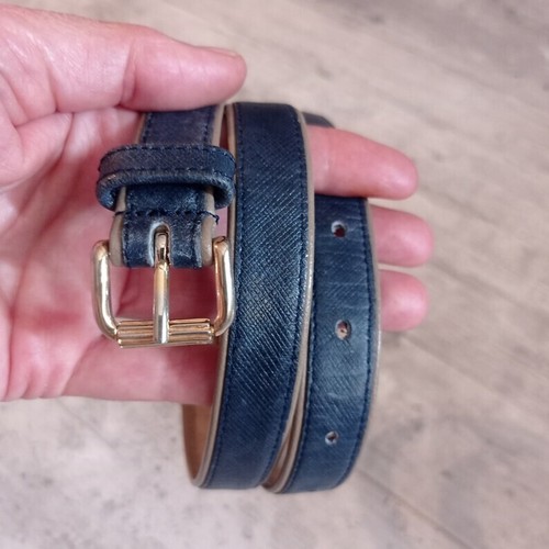 Ceinture vintage bicolore cuir