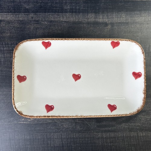Servizio piatto cuore - cuore, rosso