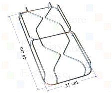 Fratelli Onofri Griglia 2 Fuochi Cromata Cucina  a Gas 44 X 21 cm. Alta 3,8 cm.