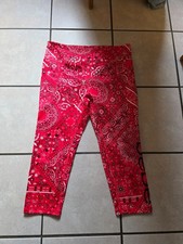 Pantalone donna Bebe Sport taglia LG rosso con fantasia