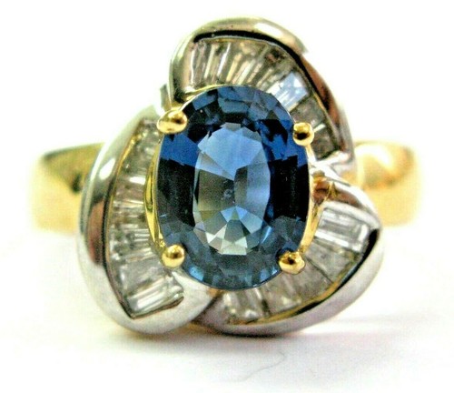 Anello ovale zaffiro - , e