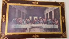 quadro antico grande da parete raffigurante l'ultima cena
