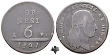 NAPOLI 6 tornesi 1801 Ferdinando IV di Borbone