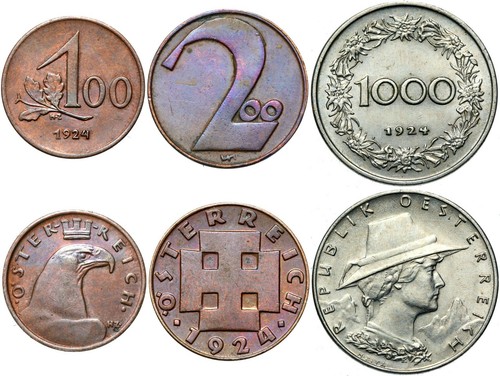 Austria lotto set 3 monete - austria,