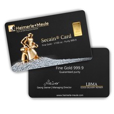 1 lingotto d'oro 1/100 oz