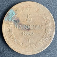5 BAIOCCHI 1852 R PIO IX