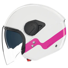 Casco moto scooter Nolan N20-2 VISOR Zefiro 342 Bianco fucsia lucido